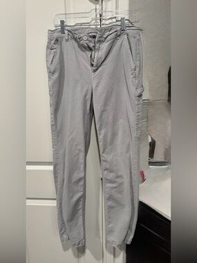 American Eagle Gray Utility Pants Women’s Size 10 Straight Leg Cargo Casual